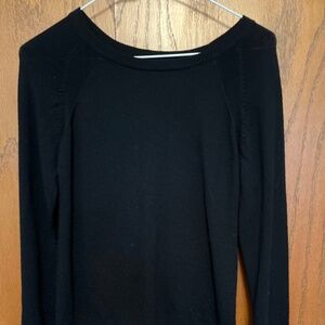 Lululemon Tied to You  Black classic  sweater with lacing up the back